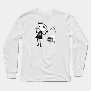 Music Lover Record Player Party Long Sleeve T-Shirt